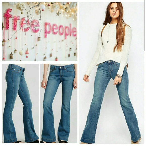 Free People Denim - Free People Midrise Clean Flare Jeans